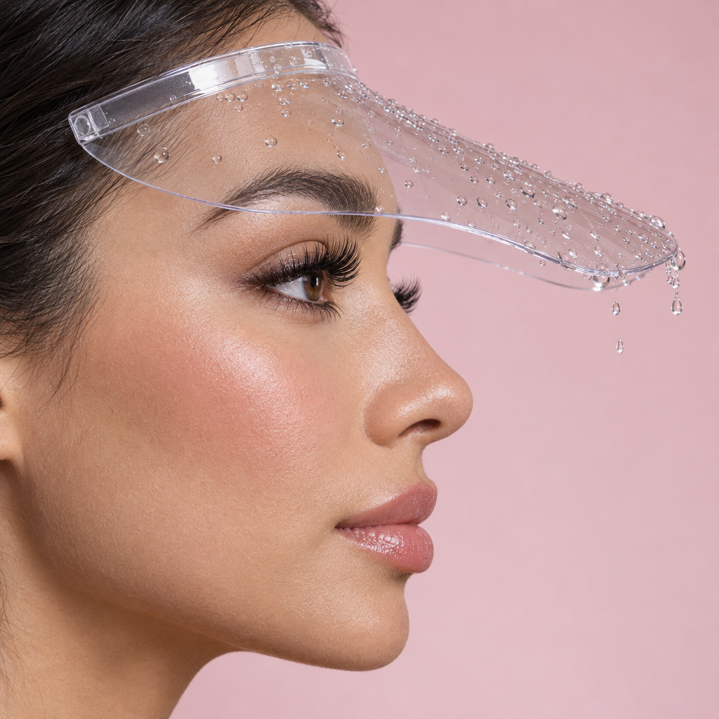 Shower shield helping deflect water